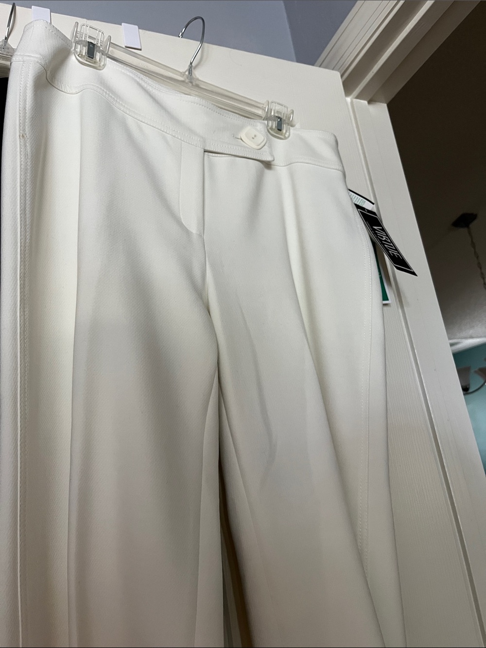 Classic White High-Rise Wide-Leg Trousers